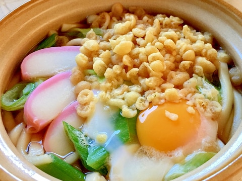 1人ランチに♫簡単鍋焼きうどん